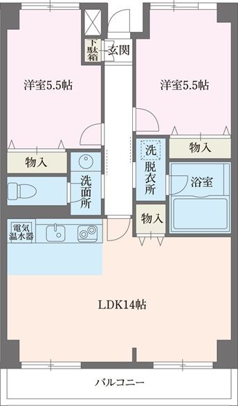 スカイコート 304号室 間取り