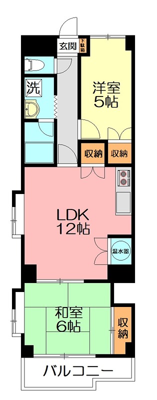 フジビルＮｏ．１１ 401号室 間取り