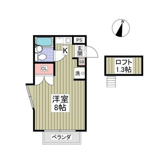 フローラルコートⅡ 201号室 間取り