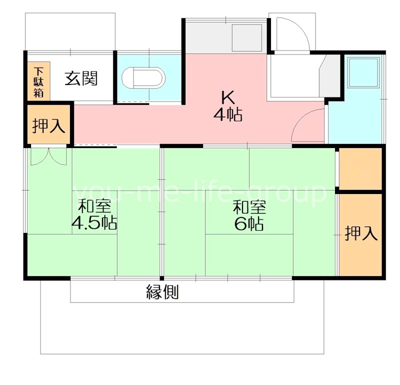 坂田貸家6号棟 間取り