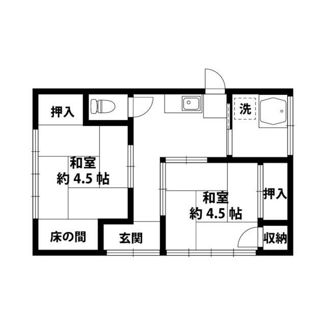 妻田藤井貸家 間取り