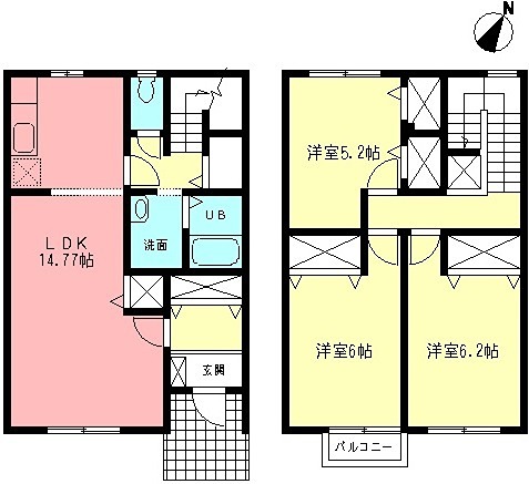 アベニールTK 101号室 間取り