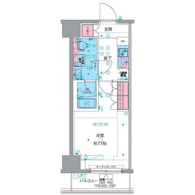 ジェノヴィア平塚 1104号室 間取り