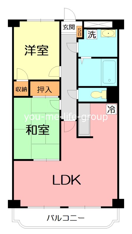 UNO PALACE 403号室 間取り