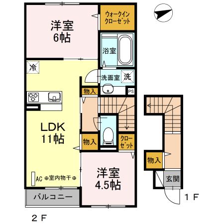 セジュール本覚寺 203号室 間取り
