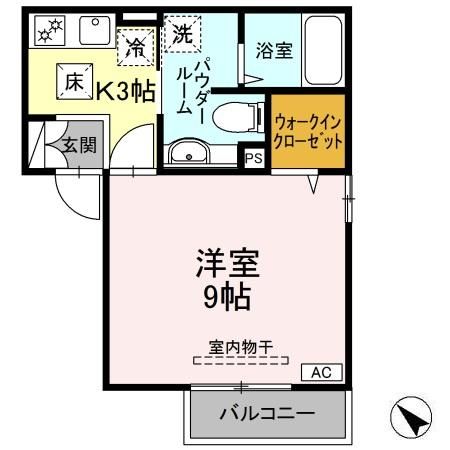 グレイス鎌倉C 102号室 間取り
