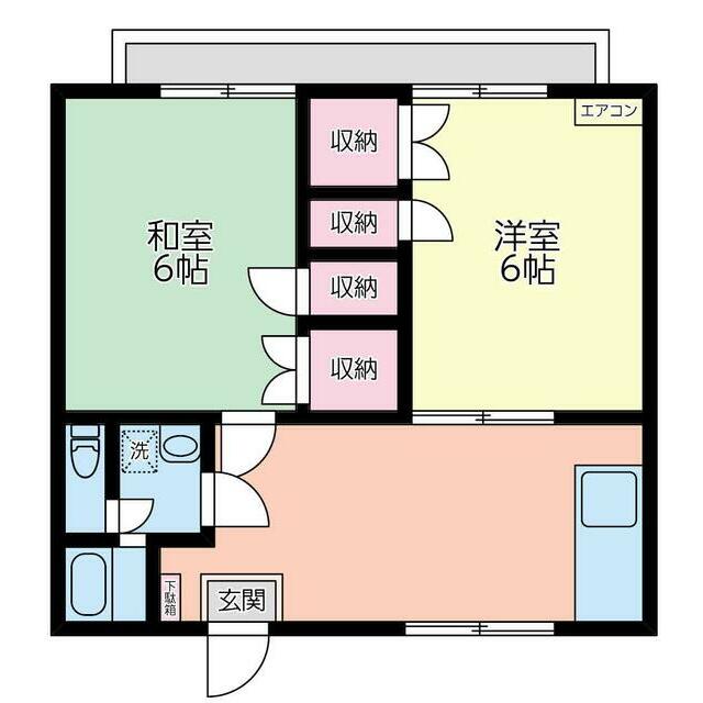 パレス小沢Ⅲ 102号室 間取り