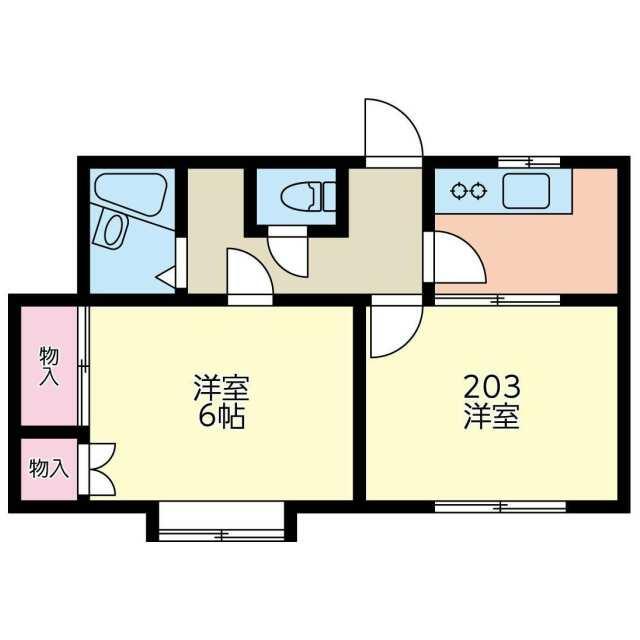 Du Castle M 203号室 間取り