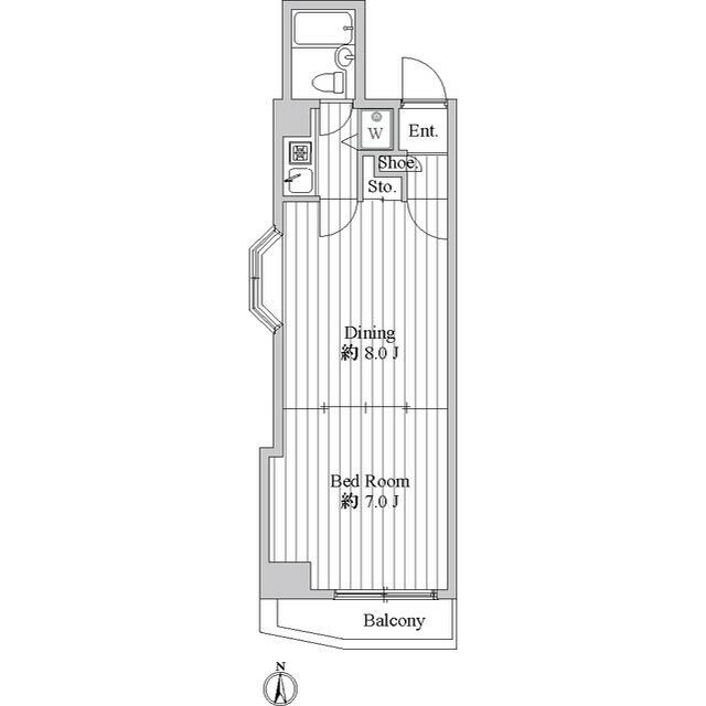 シーサイドビラ鵠沼 0401号室 間取り