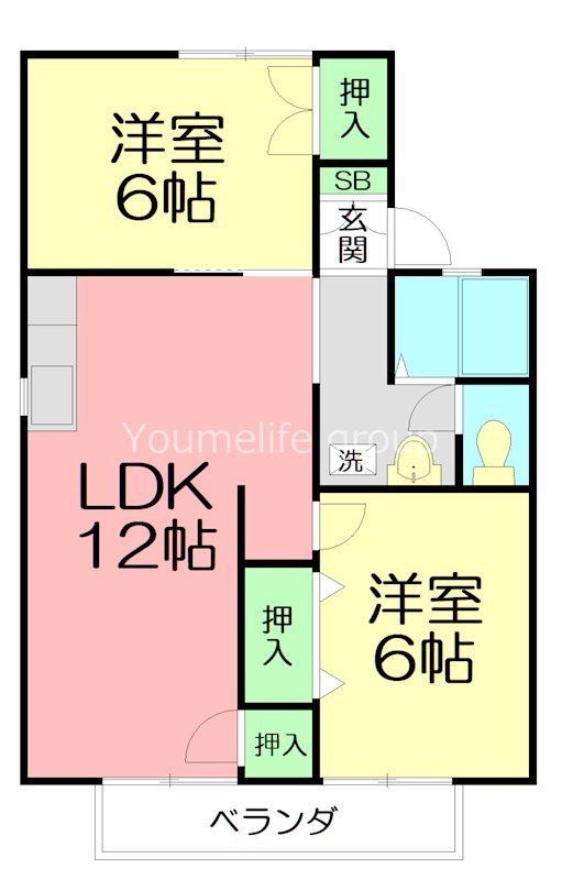 コーポ泉 201号室 間取り