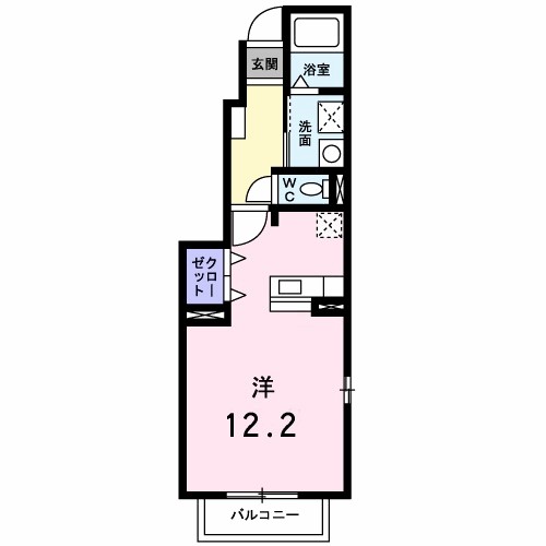 ラ・カーサ　Ｂ 101号室 間取り