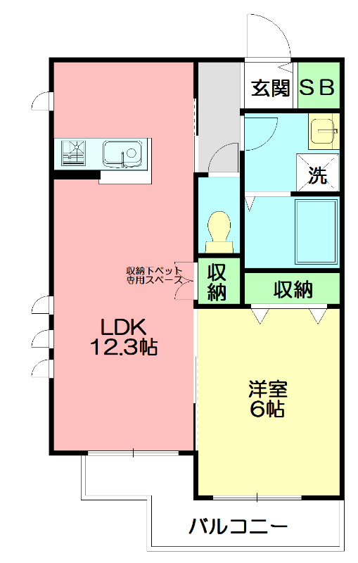 リブラス湘南 103号室 間取り