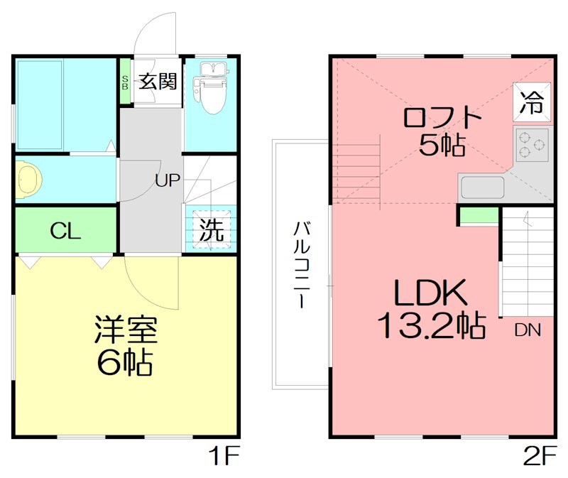 CASA Sasuke 2号室 間取り