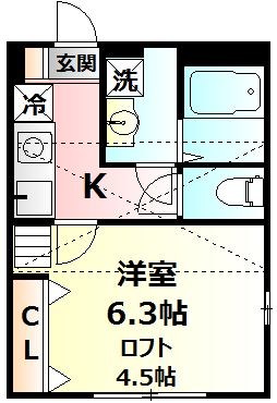 CASA ORISE Ⅰ 201号室 間取り