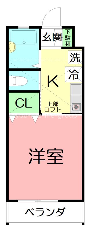 レッドロビン 203号室 間取り