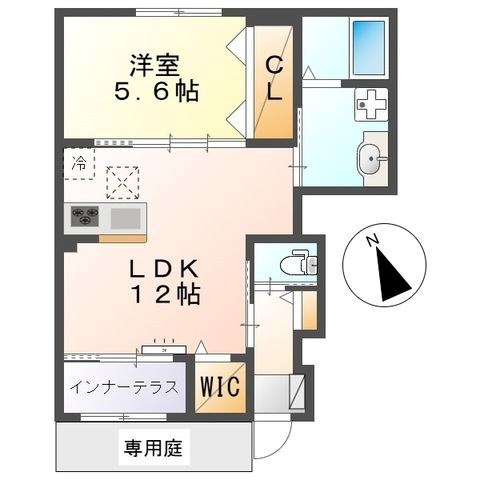 エスポワール 103号室 間取り