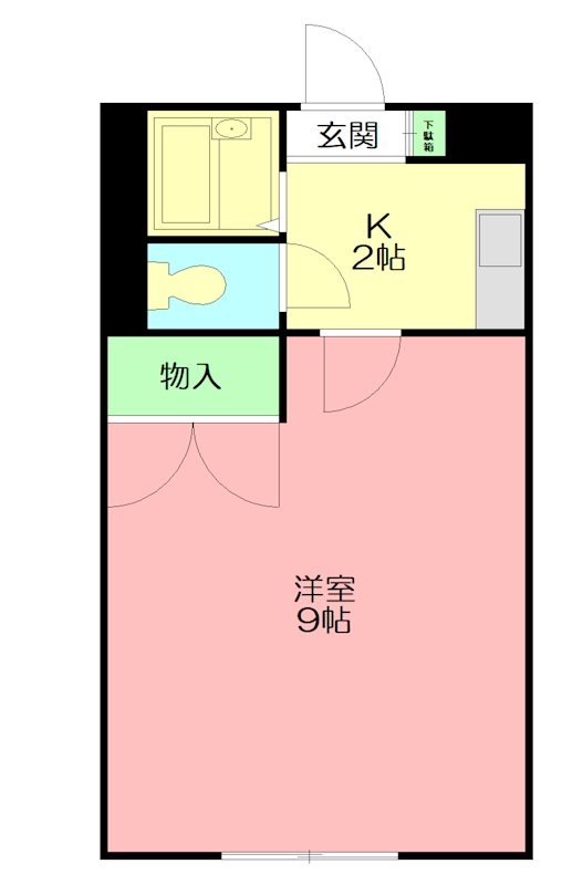グリーンハイツ 203号室 間取り