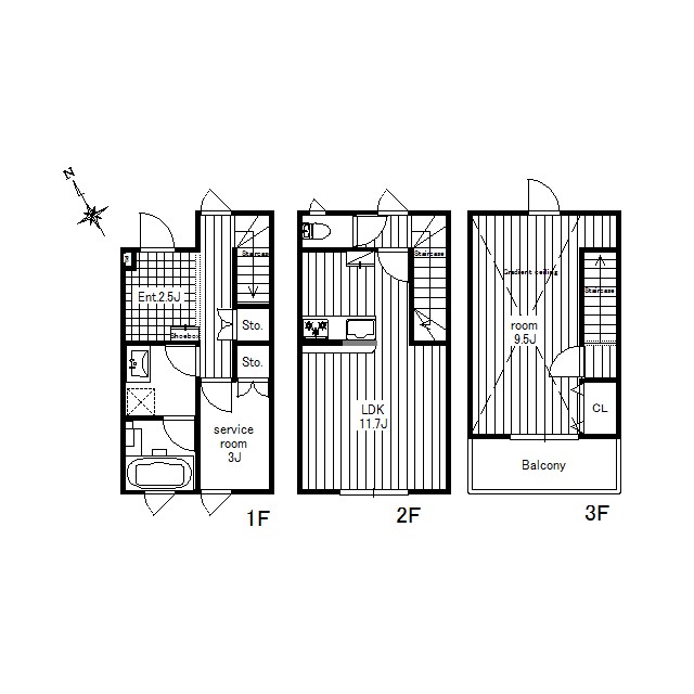 Earth terrace(アーステラス) C号室 間取り