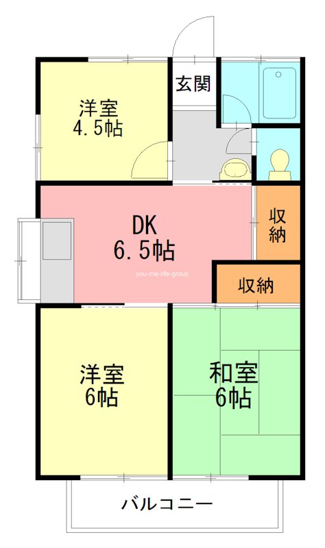 サンハイツ岩本 202号室 間取り