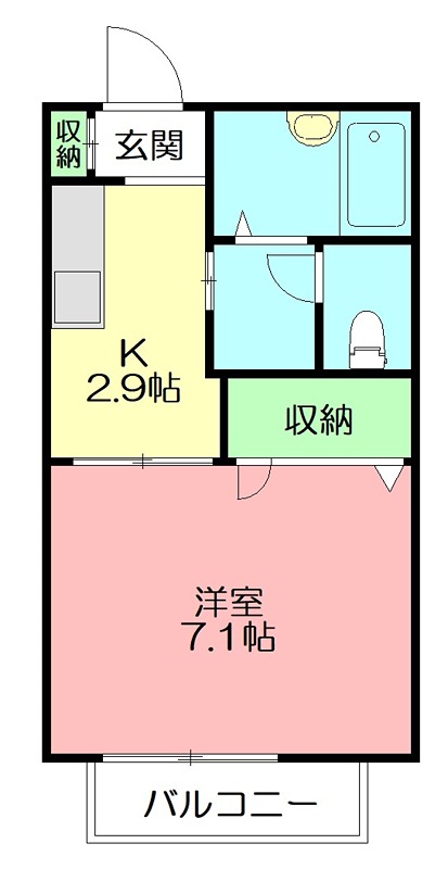 フレア上平塚Ⅱ 205号室 間取り