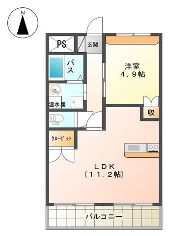 レフィナードN.K 0203号室 間取り