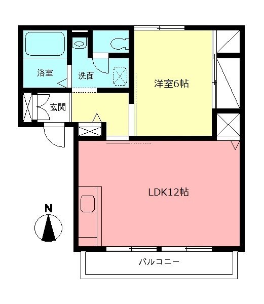 パレス湘南Ⅰ 202号室 間取り