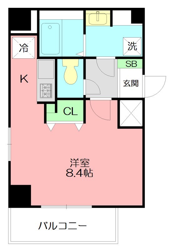 S-FORT湘南平塚 601号室 間取り