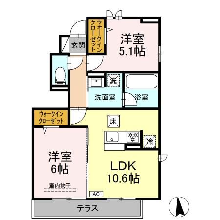泉区上飯田町AK計画 101号室 間取り