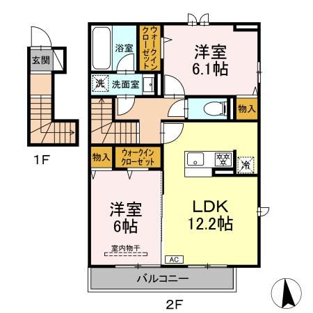 泉区上飯田町AK計画 201号室 間取り