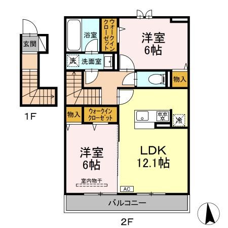 泉区上飯田町AK計画 202号室 間取り
