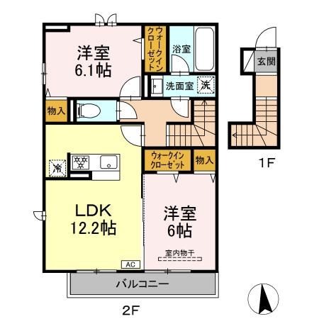 泉区上飯田町AK計画 203号室 間取り