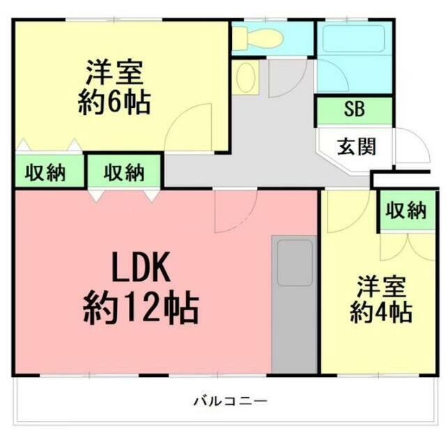 東高森団地11号棟 206号室 間取り