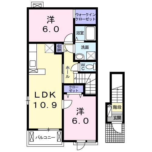 絆 201号室 間取り