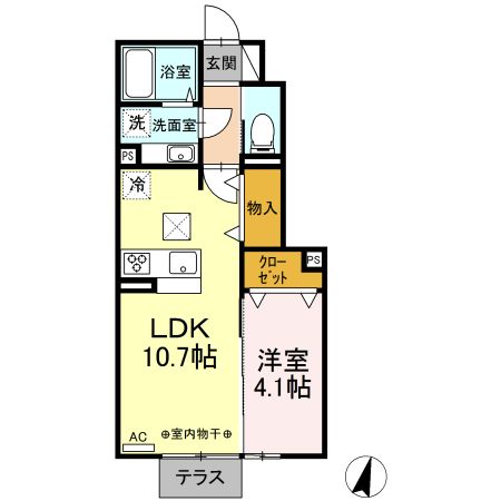 ケラソス 103号室 間取り