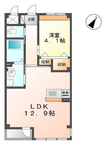 ルミナスパークサイド 201号室 間取り