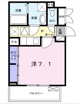 ガーデンプレイス 101号室 間取り