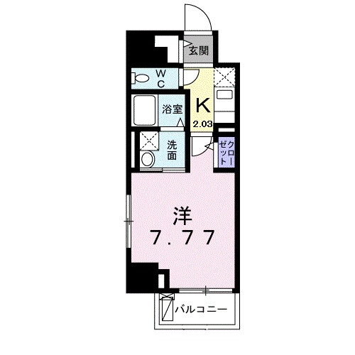 クレスト　中六 505号室 間取り