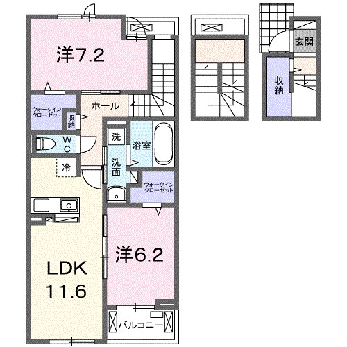 Ｓｕｎｎｙ　Ｍａｉｓｏｎ 305号室 間取り