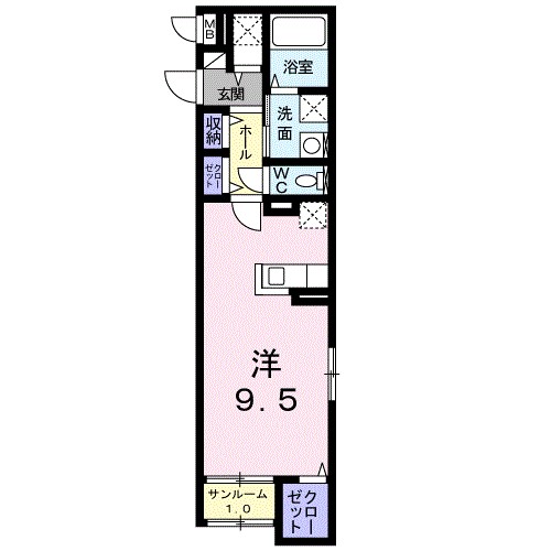 トレス中田 101号室 間取り