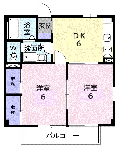 ニューハイツ柿沢 201号室 間取り