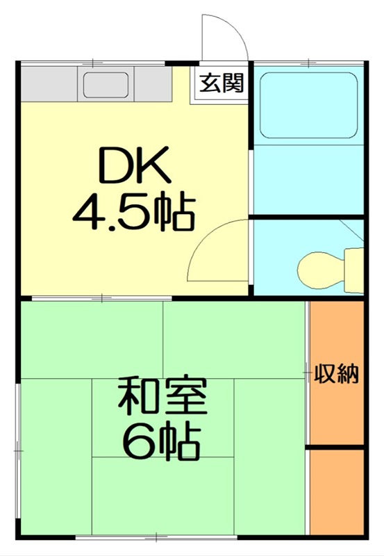 井村荘 3号棟 203号室 間取り