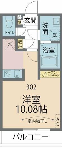 カインドネス愛甲石田Ｗｅｓｔ 302号室 間取り