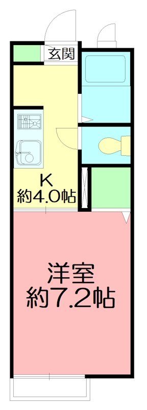 クレールJe茅ヶ崎 203号室 間取り