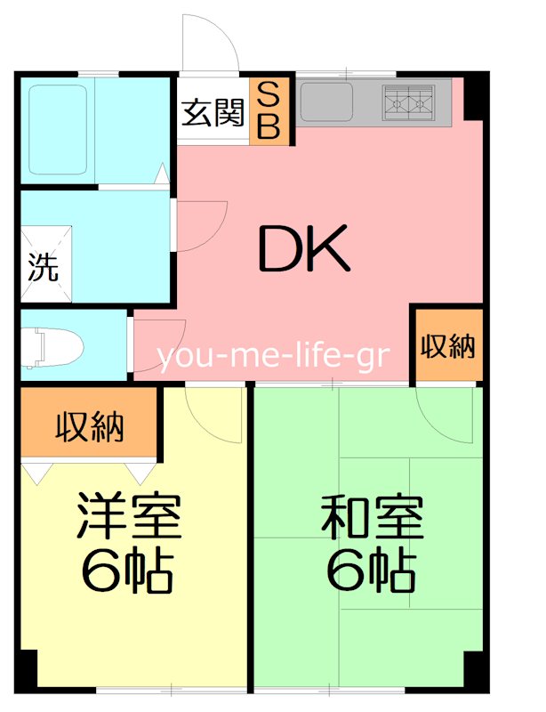 曽我マンション 304号室 間取り