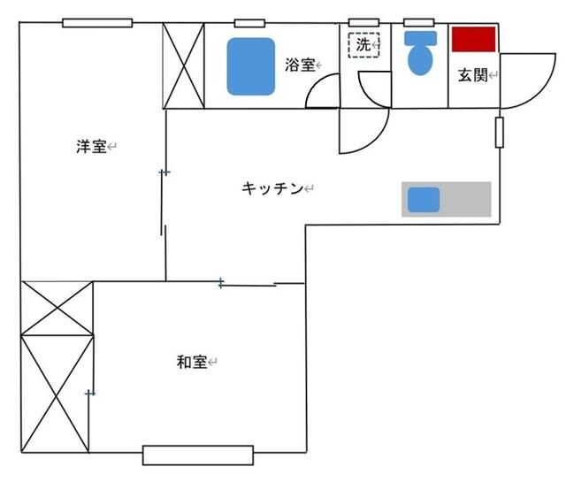 アクセス纒 202号室 間取り