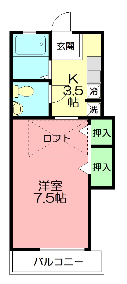 リバッツァ 106号室 間取り