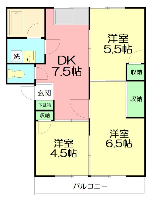 アルファルス2 103号室 間取り