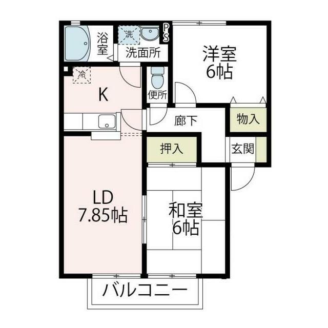 ウィンディア弐番館 201号室 間取り