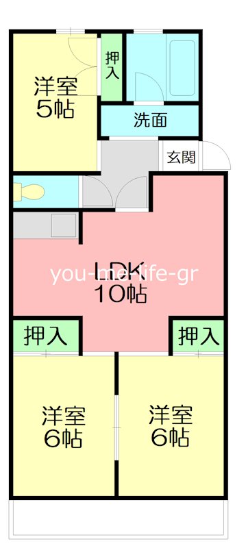 サンパレス湘南Ⅲ 407号室 間取り