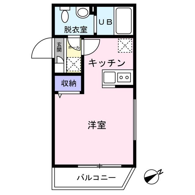 remota本厚木 106号室 間取り